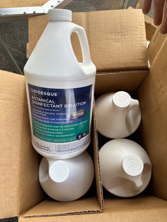 (X's 4) Four Gallons of Bioesque Botanical Disinfectant Solution – Powerful Cleaning and Sanitizing with Thymox Technology