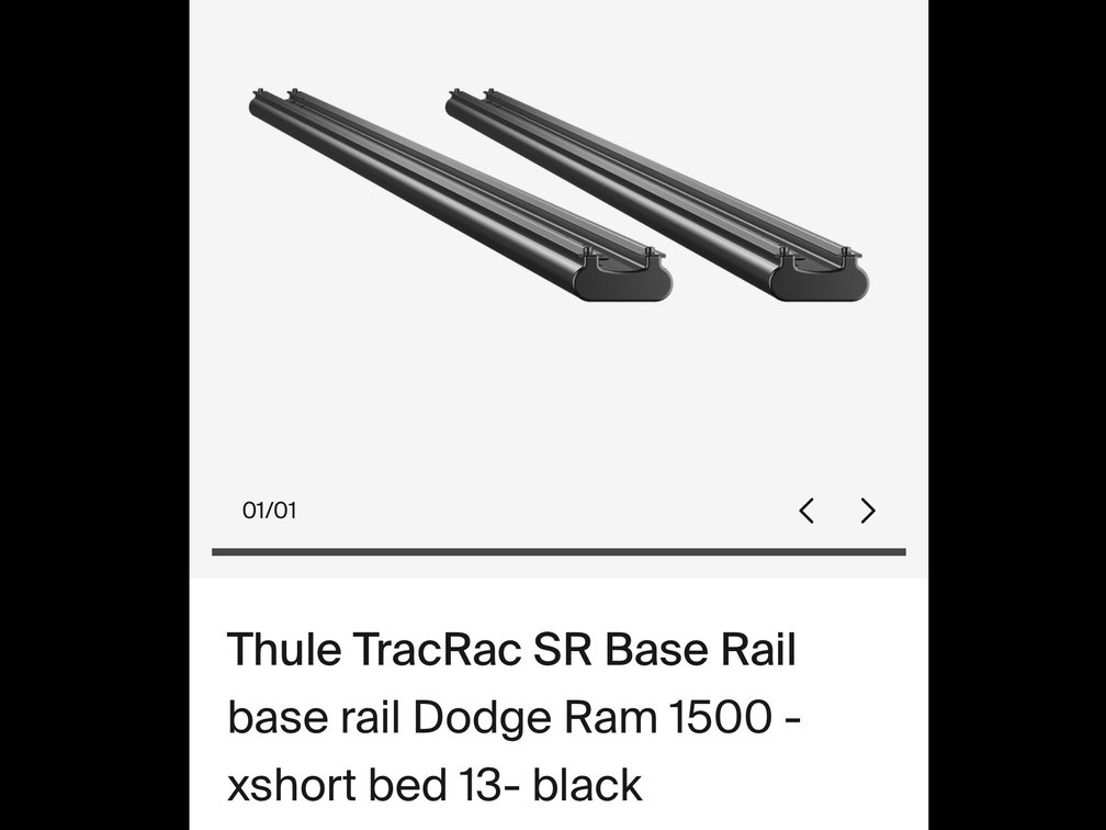 Thule TracRac SR Base Rail - Model 217860
