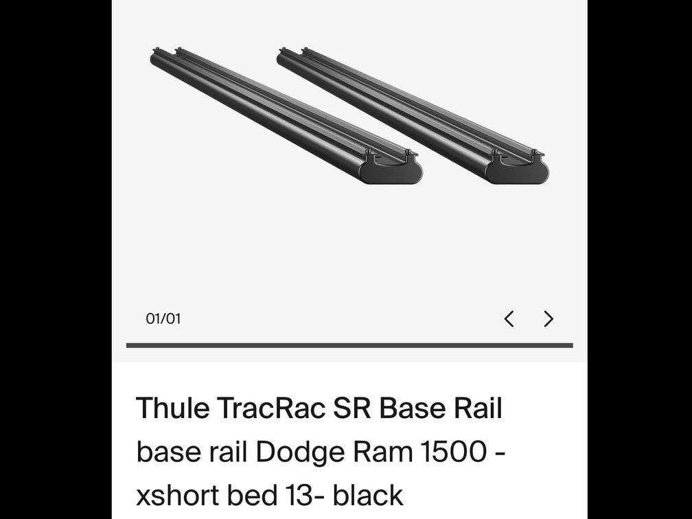 Thule TracRac SR Base Rail - Model 217860