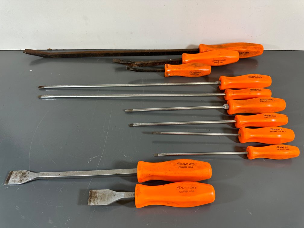 Snap-On Screwdriver Set - Orange Handle - 11 Pieces