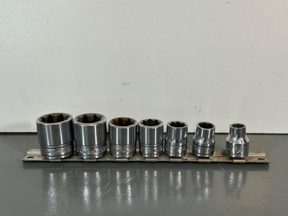  Snap-On 3/8" Drive Standard Impact Socket Set - 7 Pieces (5/8"-1/4"-3/8")
