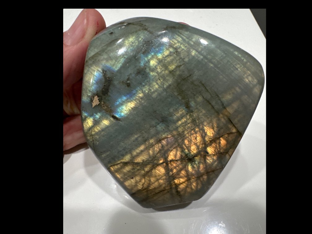 Labradorite paper weight