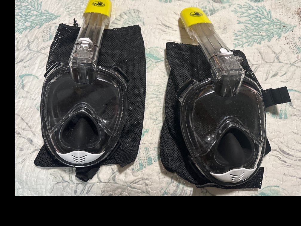 (X2) Full face snorkel masks