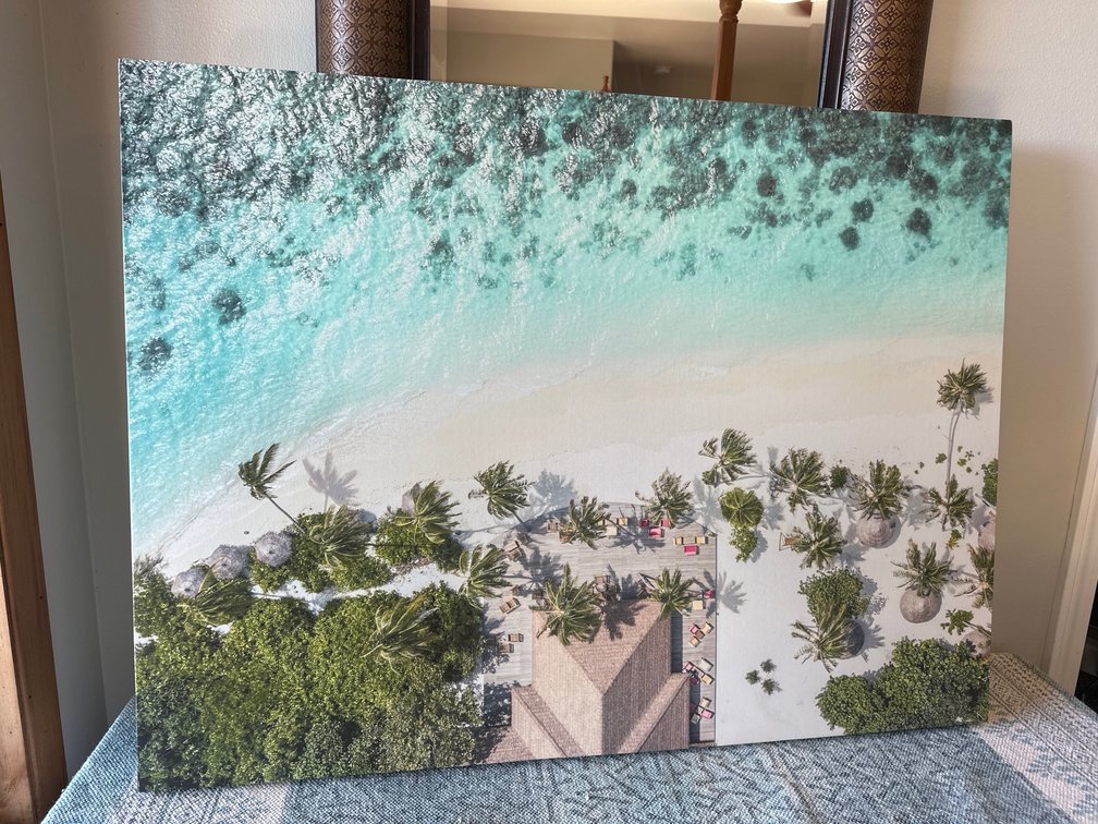 Tropical canvas Island print picture