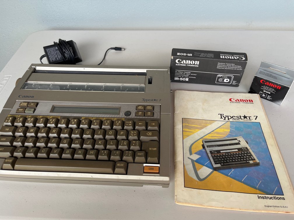 Canon Typestar 7 Electric Typewriter with cassettes