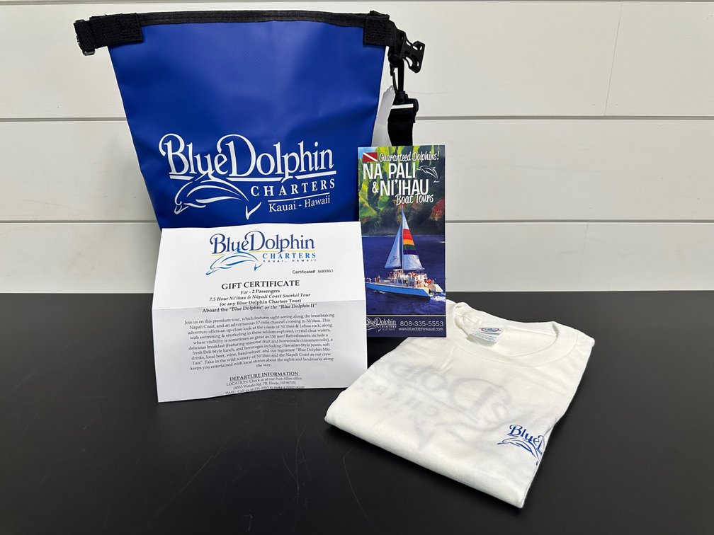 Niihau Tour for Two with Blue Dolphin Charters – Gift Set Included