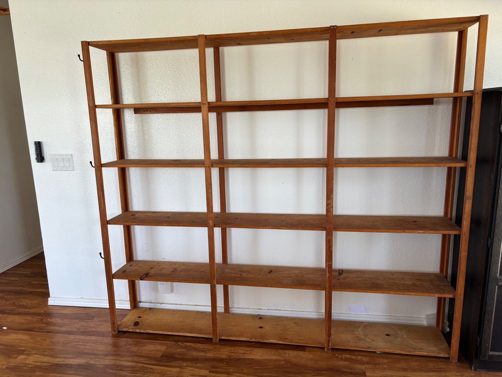 Rustic Solid Wood Shelving Unit 