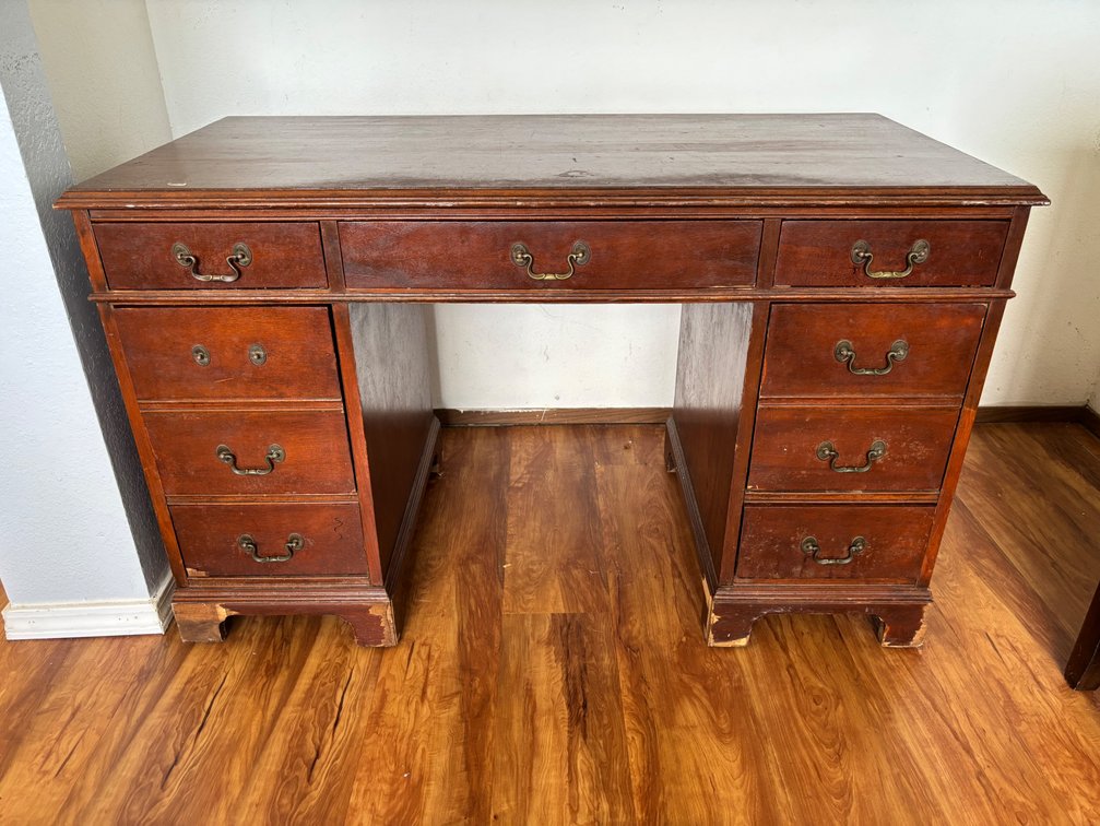 Vintage Wooden Executive Desk 