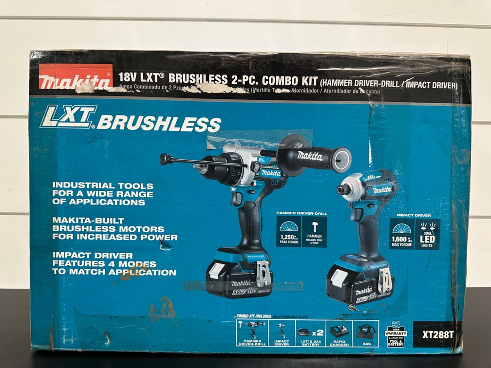 Makita 18V Brushless Hammer Drill & Impact Driver Combo Kit – Model XT288T