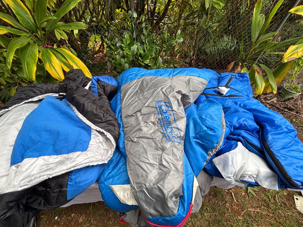 3 Blue Sleeping Bags