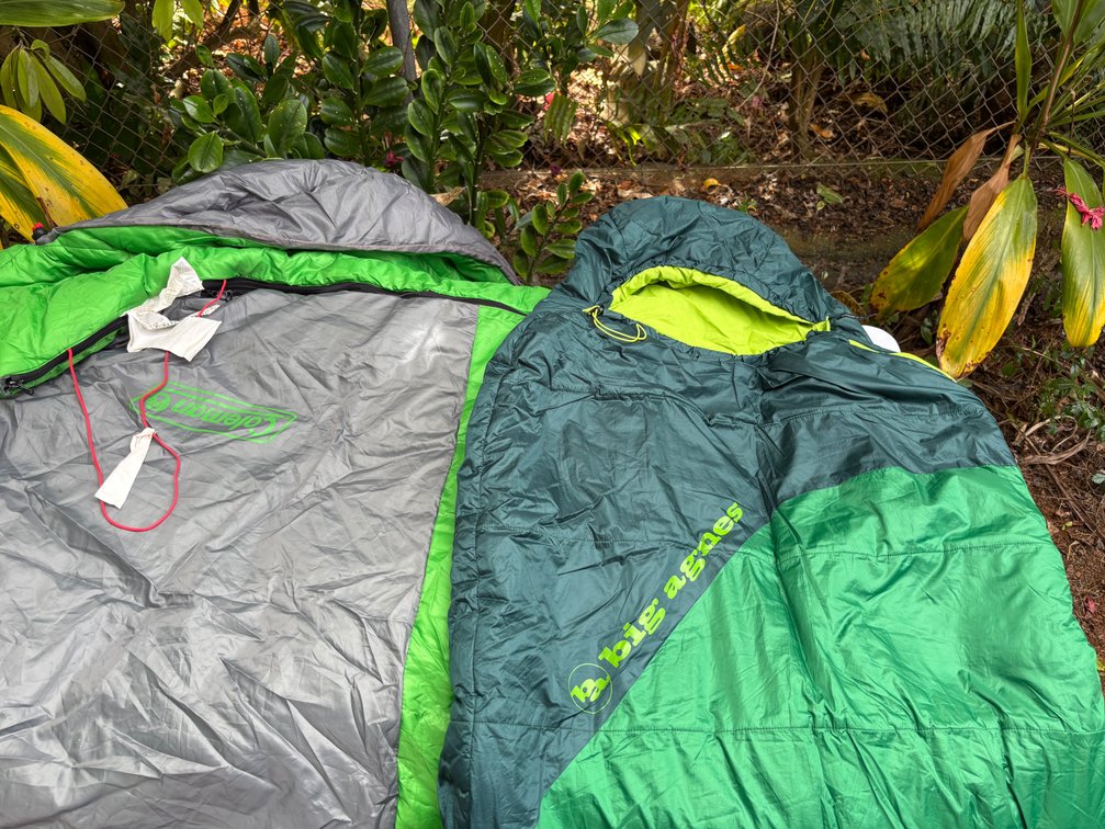  2 Green Sleeping Bags