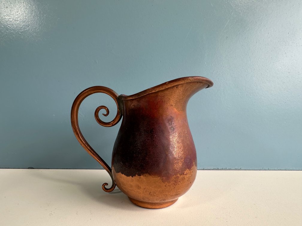 Vintage Serge Nekrassoff Enameled Copper Creamer – Handcrafted