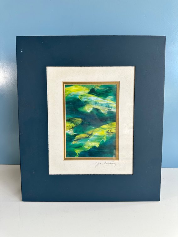 Signed Jean Bradley Koi Fish Art – Matted and Framed 