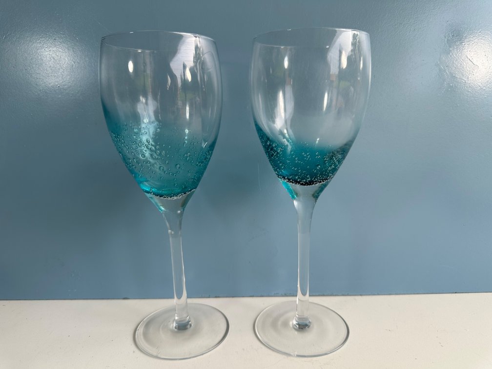 Elegant Blue Stemware 
