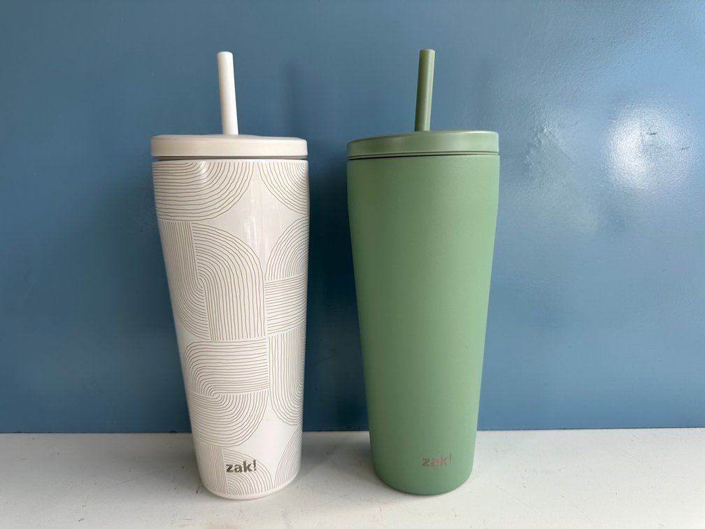 (X's 2) Set of Two Zak! Drink Tumblers with Straws – Perfect for Travel and On-the-Go Hydration