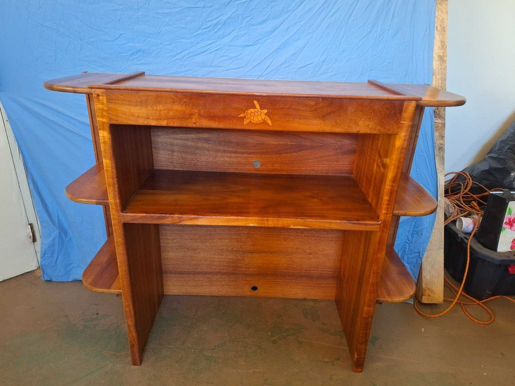 Koa wood shelves with Honu Inlay