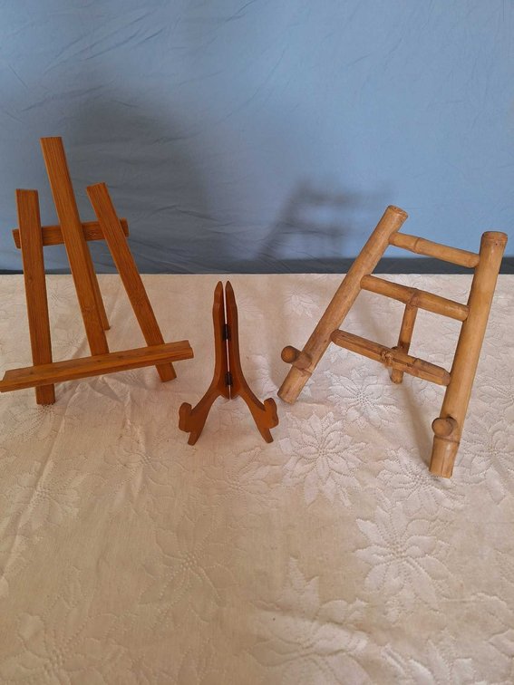 Three Wooden Easels 
