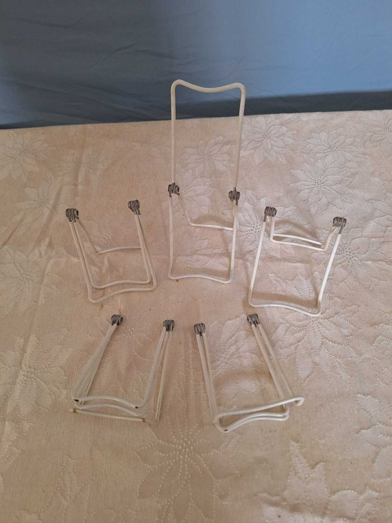 Five Coated Metal Easels