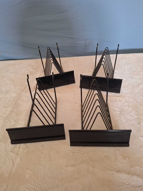 Four Metal Slat Wall Card Display