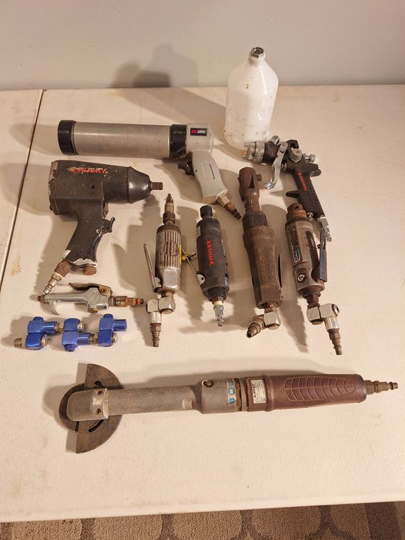 Large Lot of Air Tools