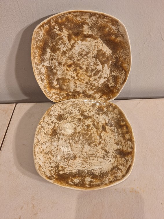 Handmade Appetizer Plates by Local Artist (X's 2)