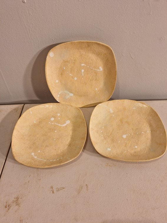 Handmade Appetizer Plates by Local Retired Artist. Tom Gibson (X's 3)