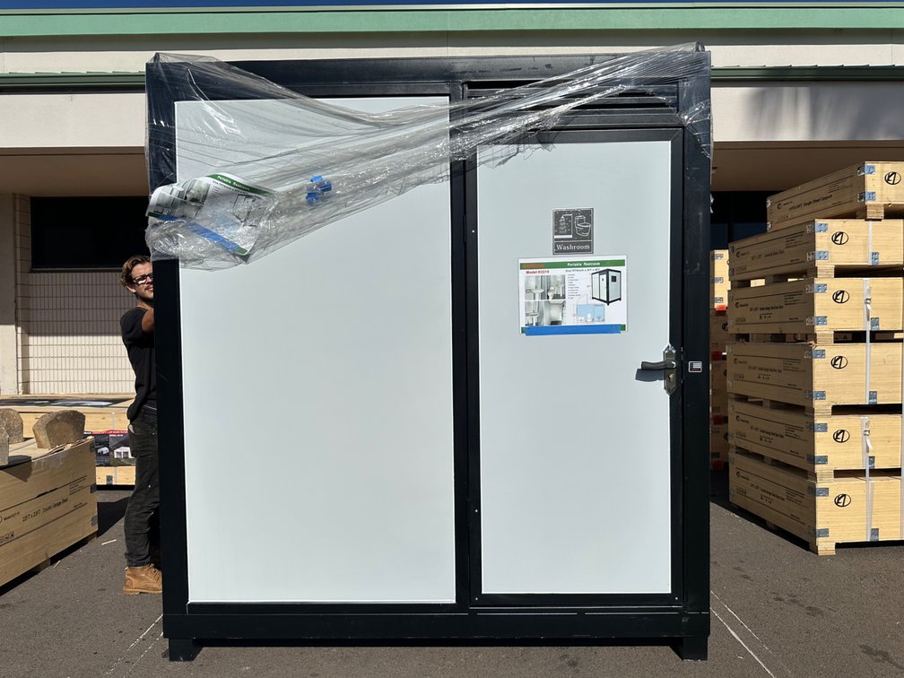 New -  7ft4inch X 5ft X 8ft Portable Restroom 