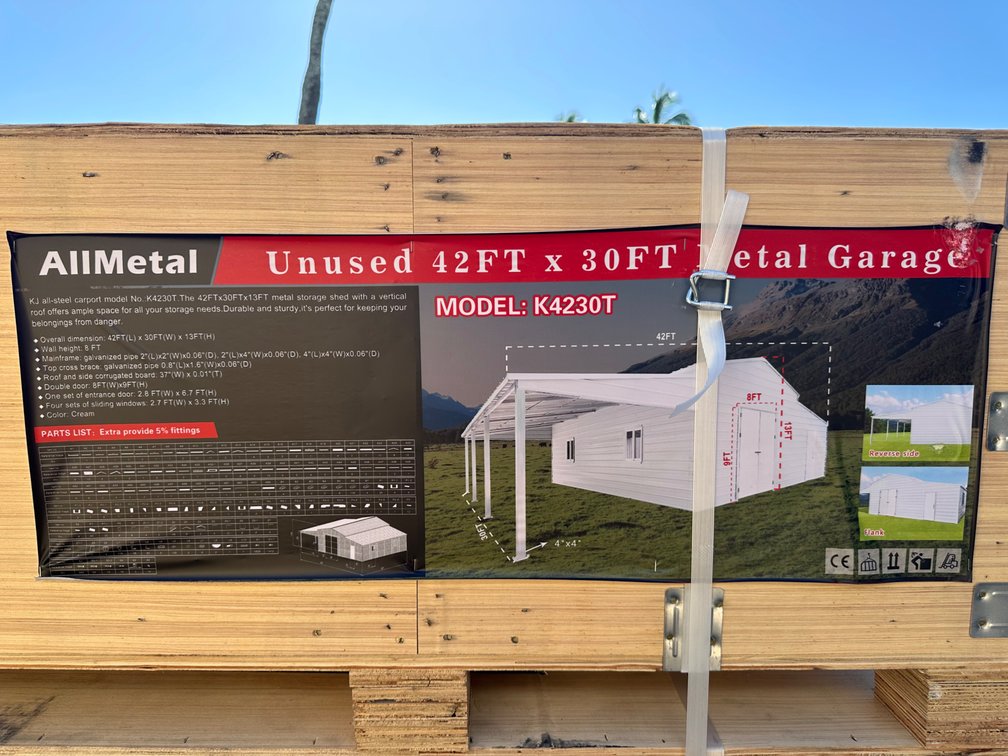 Allmetal Brand 42ft X 30ft Metal Garage 