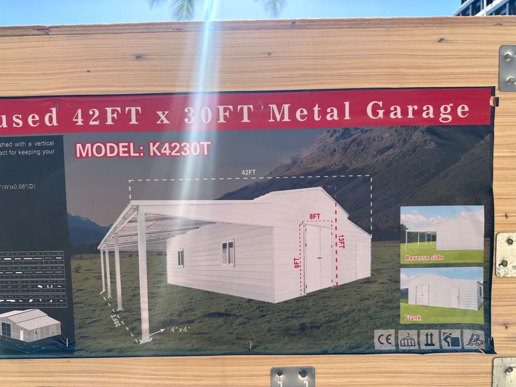 Allmetal Brand 42ft X 30ft Metal Garage  