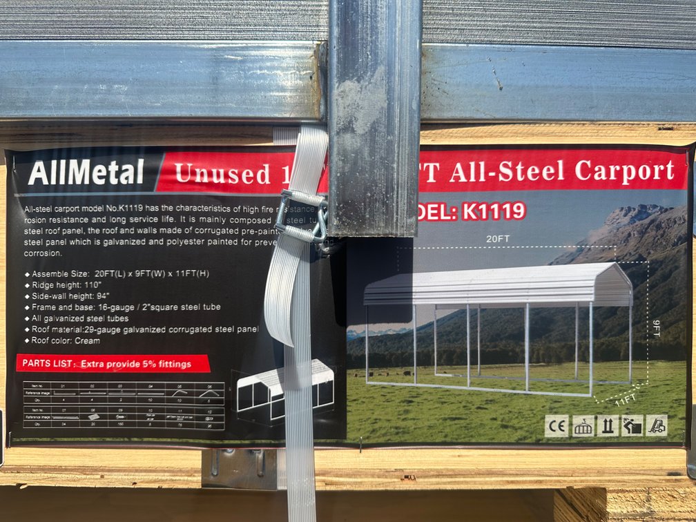 Allmetal Brand 11ft X 19ft Single Garage Metal Shed 