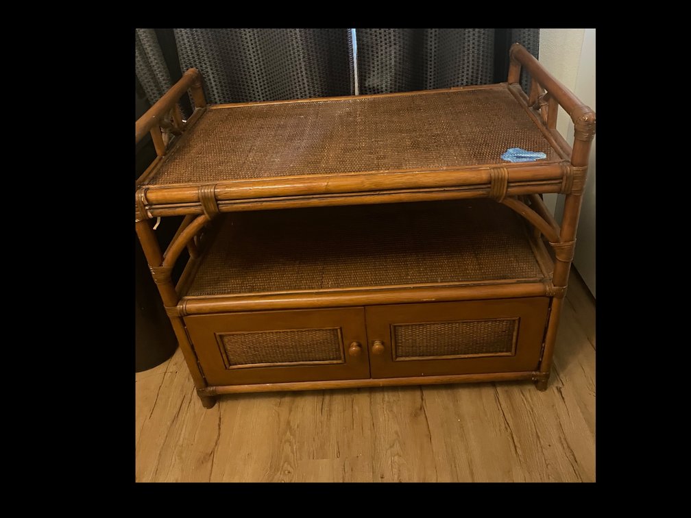 Wicker TV stand