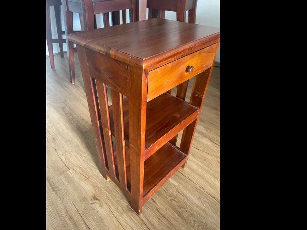 Wooden side table with draw