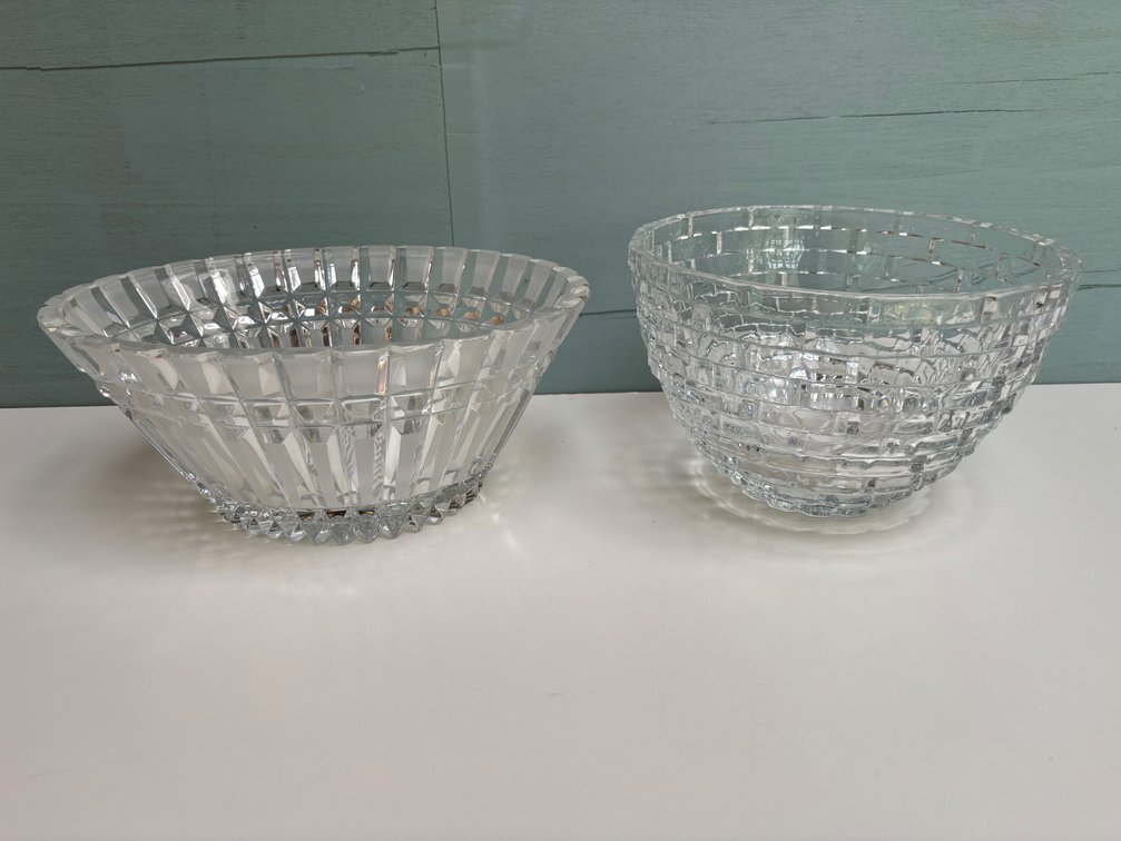 2 Fine Crystal Serving Bowls