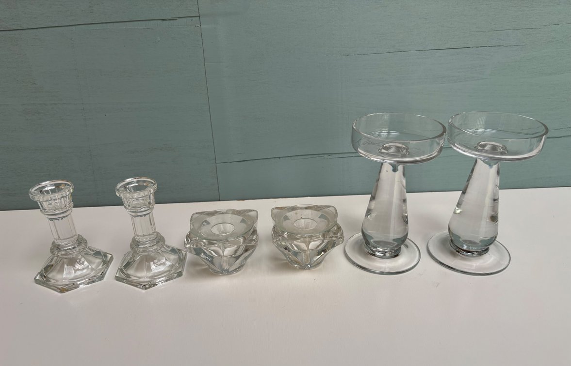 Glass Candle Holders