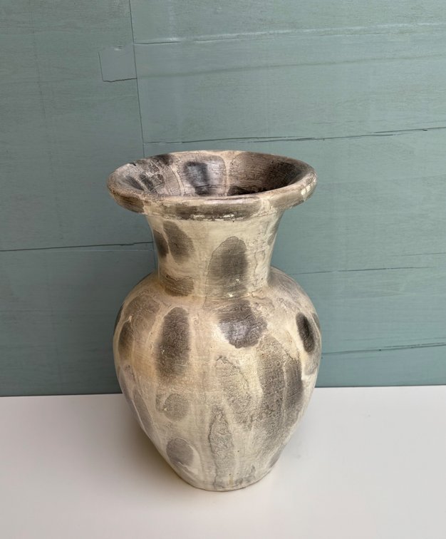 Large Unique Flared Ceramic Vase