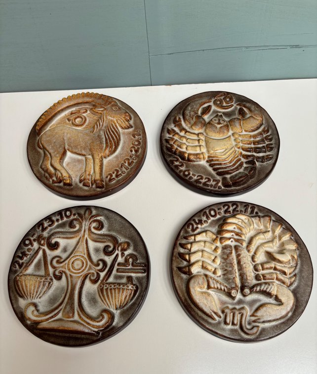 Ceramic Zodiac Wall Plaque Hangings