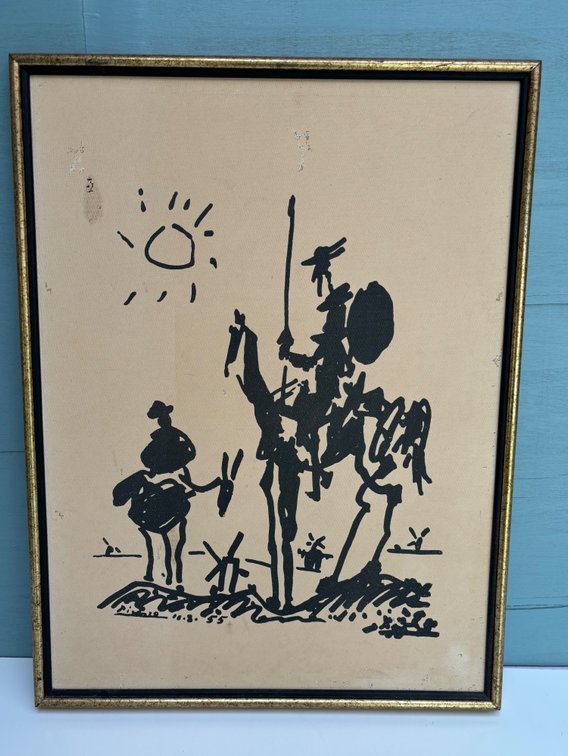 Vintage Pablo Picasso Don Quixote Art Print