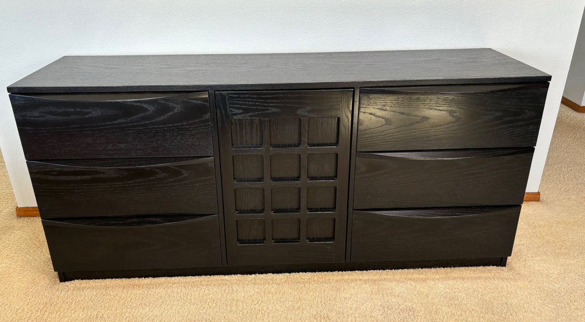 Terra Black Dresser with Drawers and Storage
