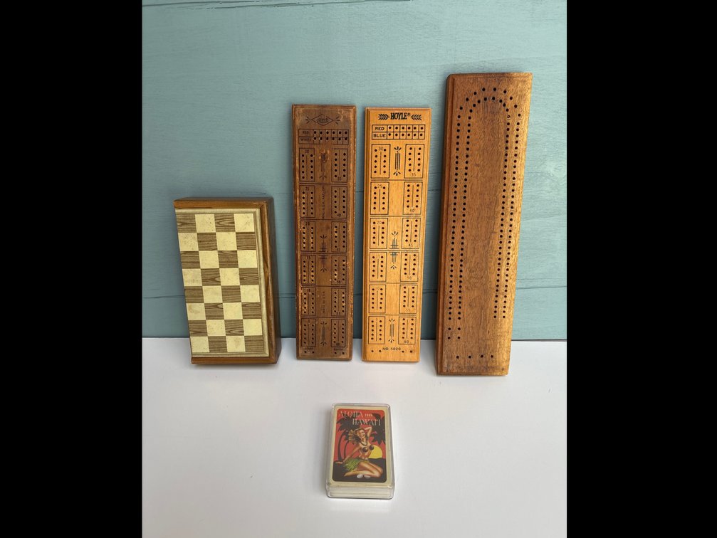 Koa Cribbage Board & Other Game Boards
