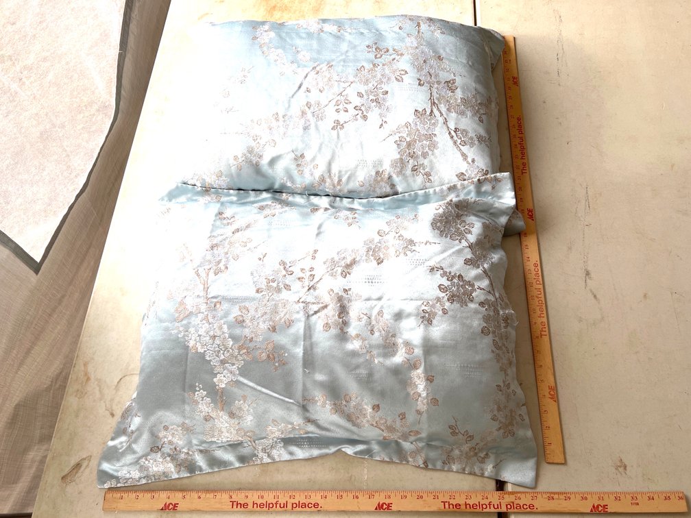 Pair of Silk Embroidered Pillowcases