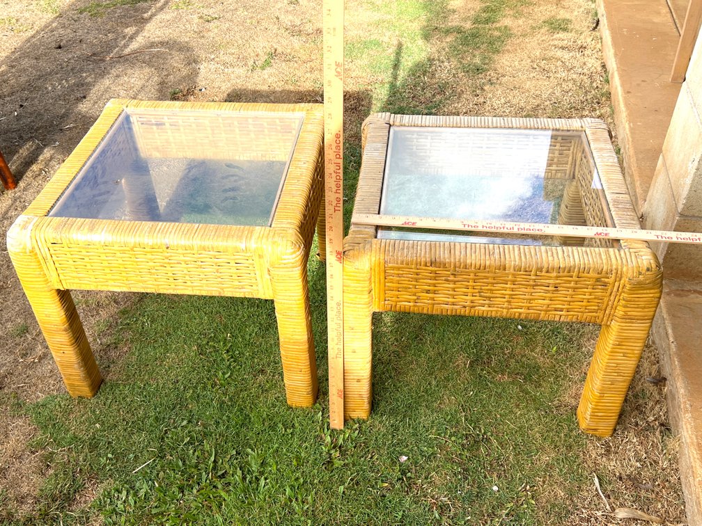 2 Wicker End Tables