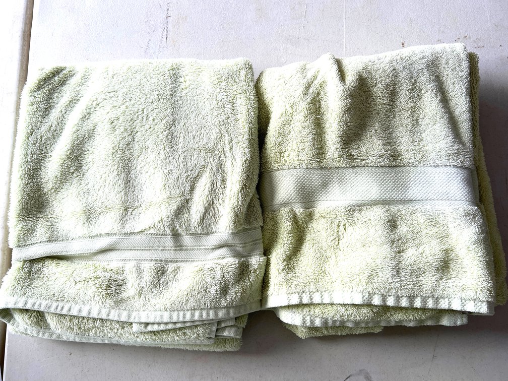 Fluffy Yellow Bath Towels
