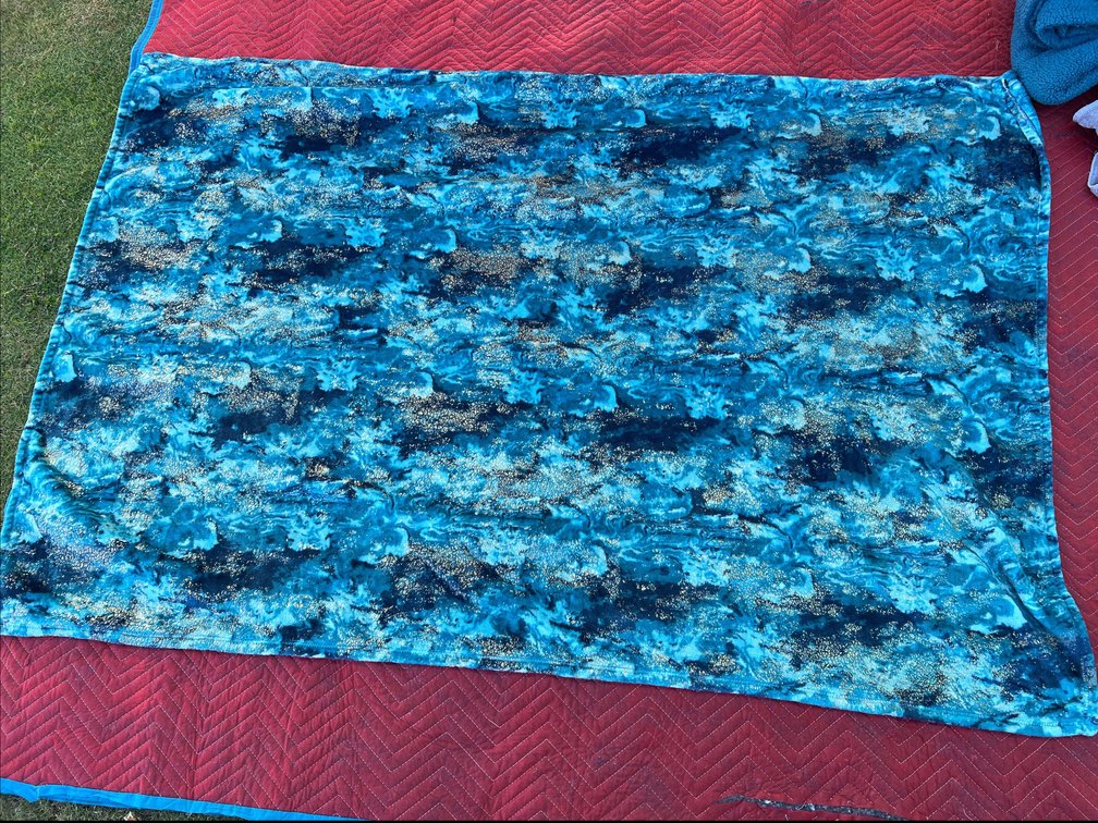 Gold and Blue Blanket
