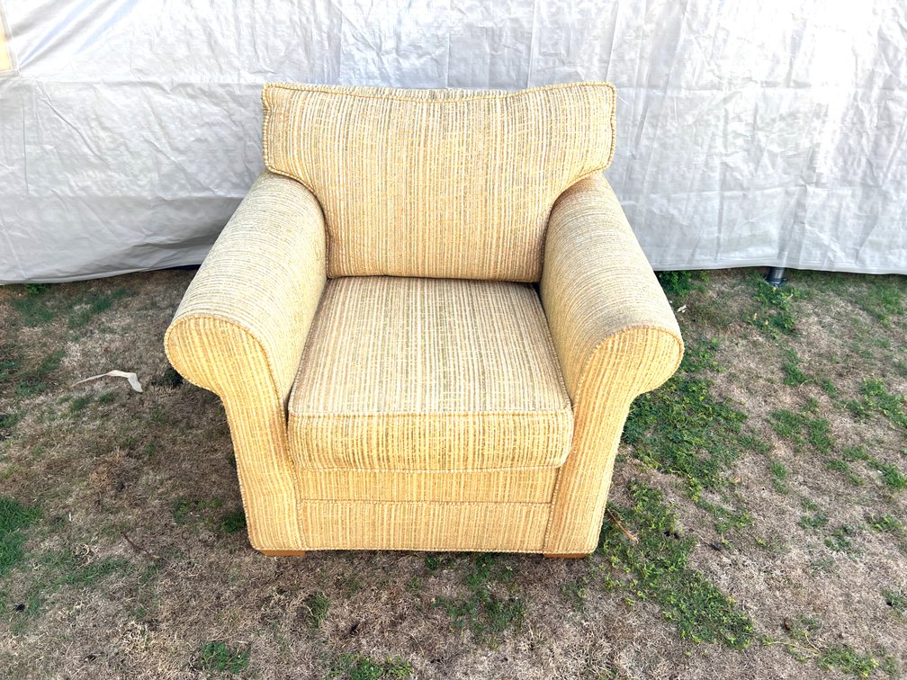 Upholstered Armchair with Rolled Arms
