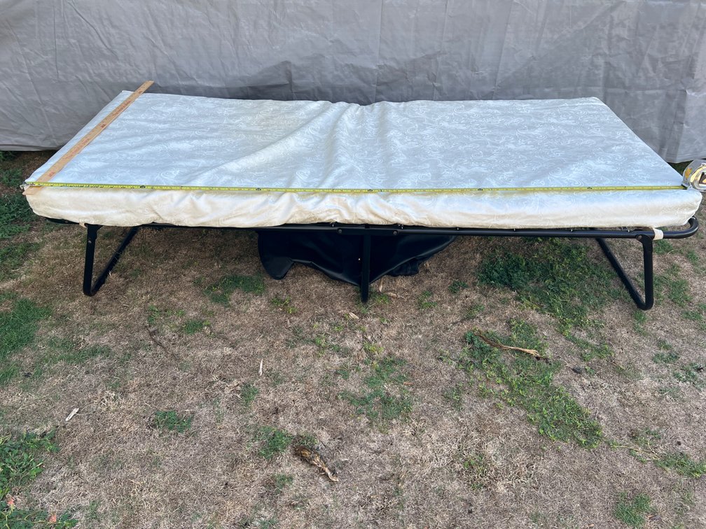 Folding cot with case