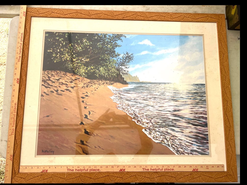 Framed Coastal Landscape by R. McCoy
