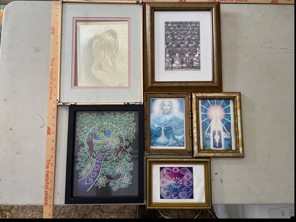 Selection of framed spiritual images
