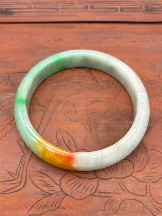 Green Jade Bangle Bracelet