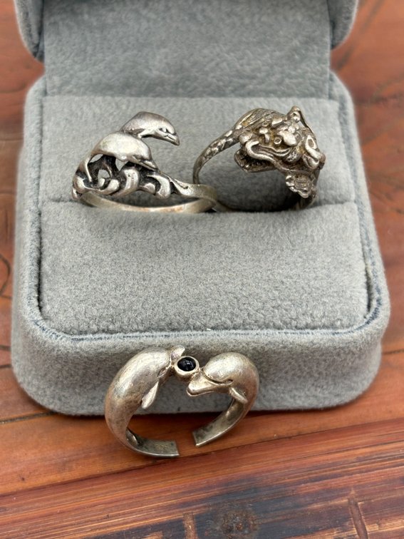 3 Sterling Silver Rings