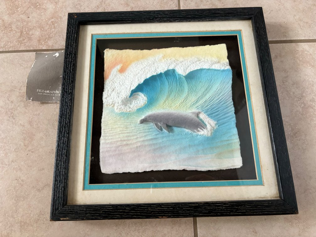 Hand Cast Paper Art Signed Wess by Figi Graphics